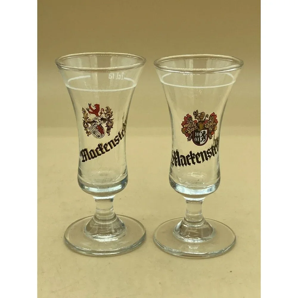 Vintage Martenstedter LOT 2 Shot Glass Bremen Germany Weizenkorn 2cl